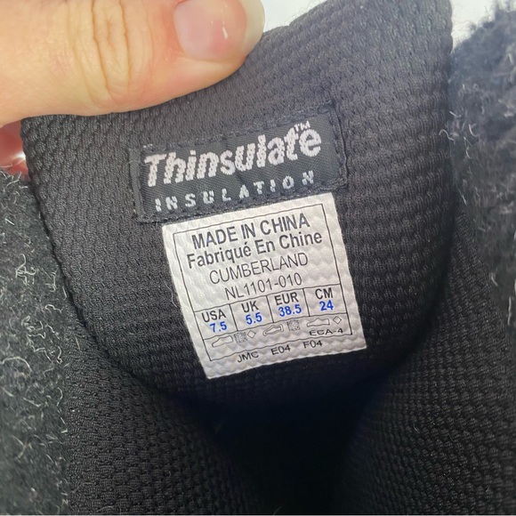 Sorel Black Heavy Duty Winter Boots Lace Up Boots - Picture 6 of 6